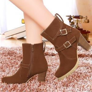 The-2014-New-Explosion-Models-Free-Shipping-Ladies-Ankle-Boots-High-Heels-Motorcycle-Boots-Decorative-Belt
